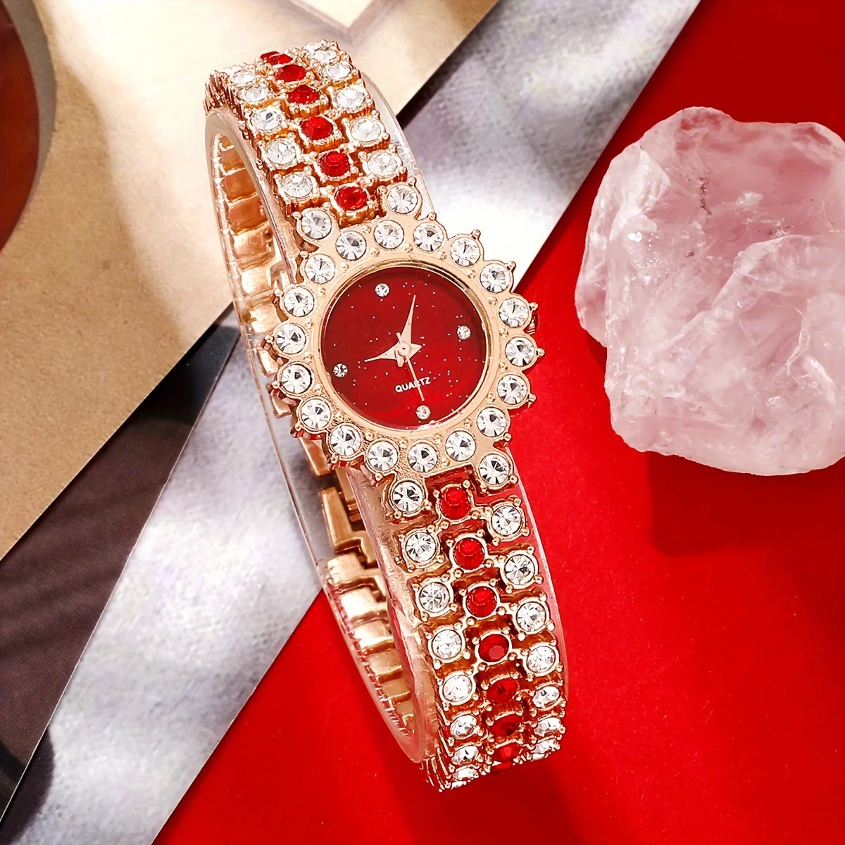 Luxury Watch Gift For Her - 2 sztuk/zestaw zegarek damski luksusowy zegarek