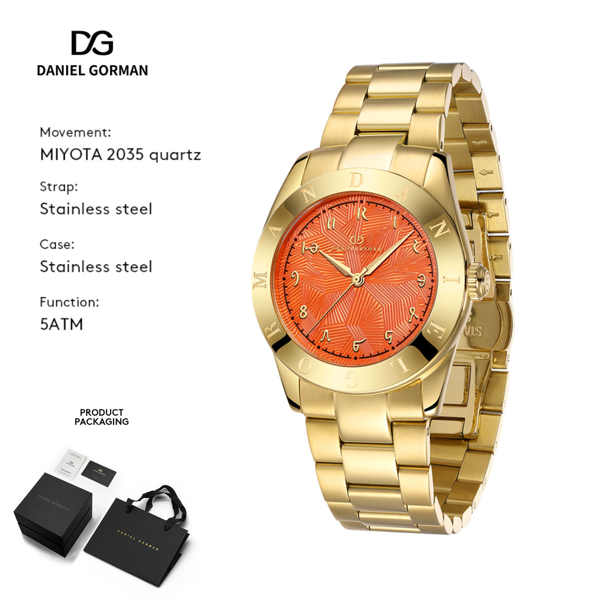 Luxury Watch Gift For Her - Zegarek damski Daniel Gorman z serii