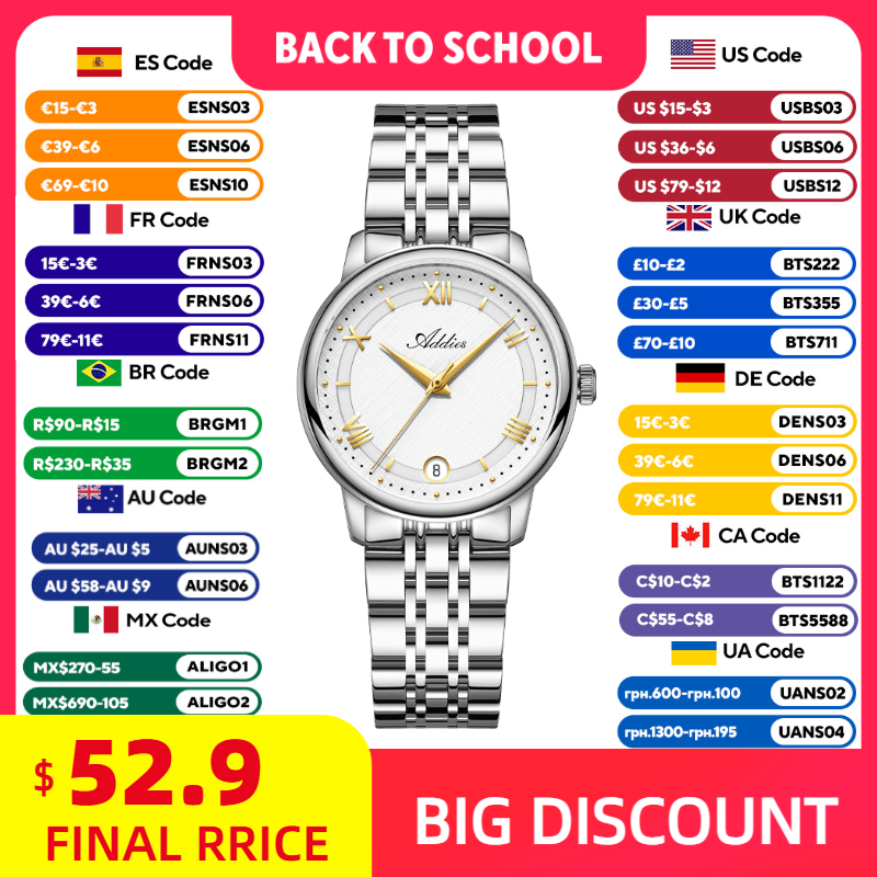 Luxury Watch Case - ADDIES Eleganckie damskie zegarki kwarcowe Luksusowe