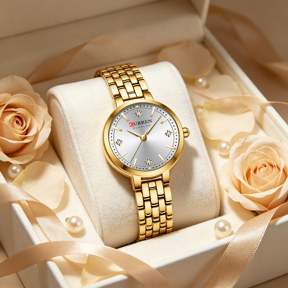 Luxury Watch Gift For Her - CURREN Damski Minimalistyczny Cienki Zegarek na