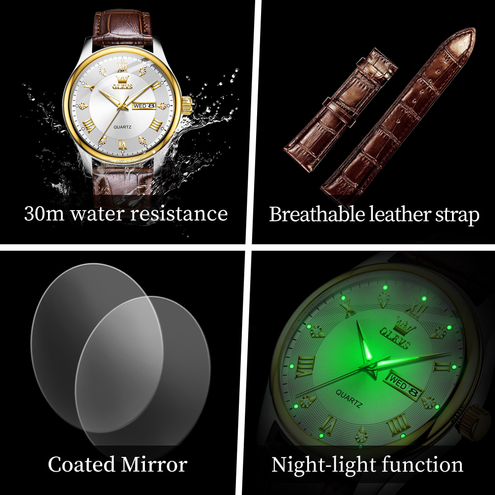 Zegarek dla par OLEVS, luksuso – Luxury Watch Gift For Her recenzja i cena