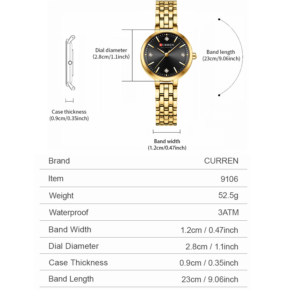 CURREN Damski Minimalistyczny  – Luxury Watch Gift For Her recenzja i cena