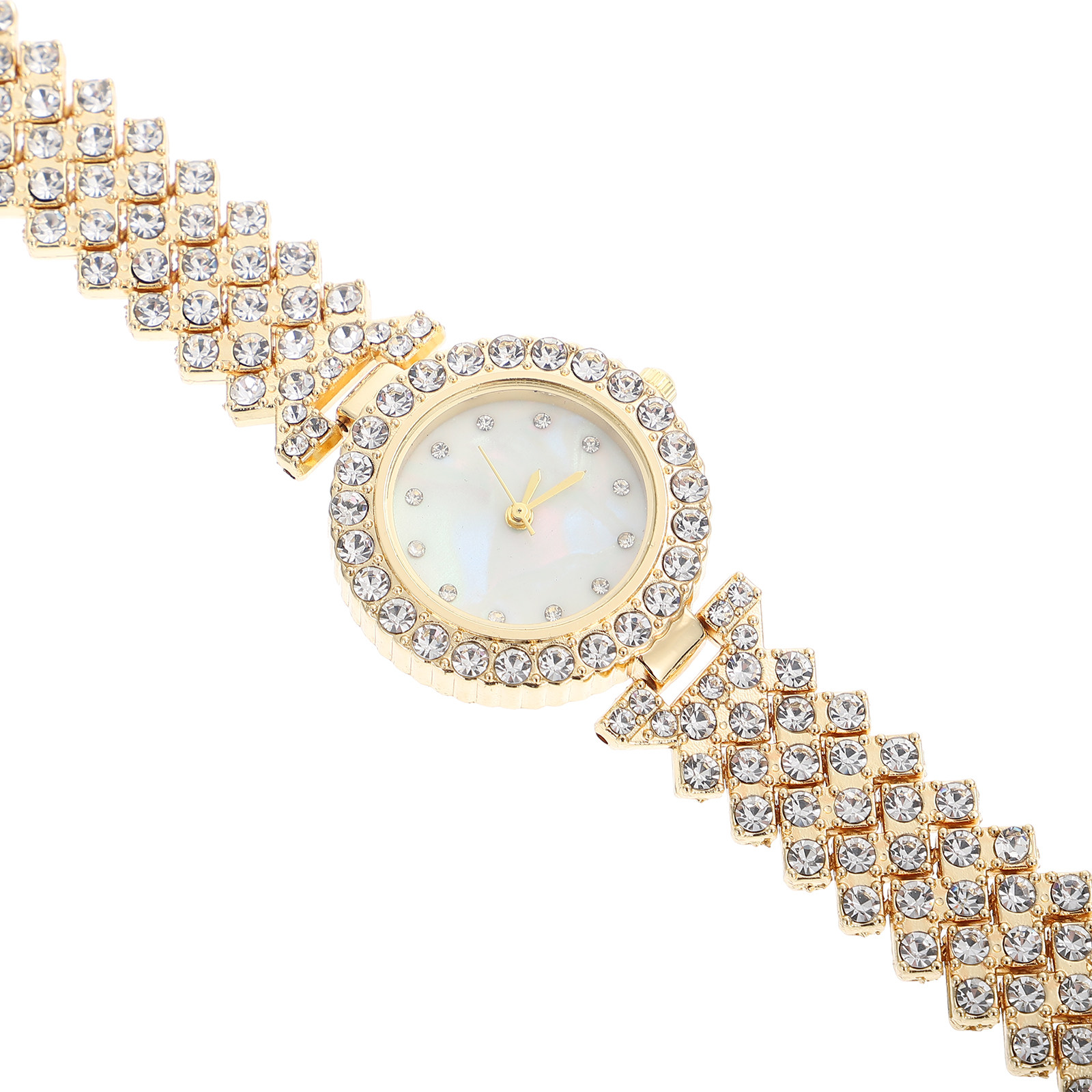 Zegarek z cyrkoniami w złotym  – Luxury Watch Gift For Her recenzja i cena